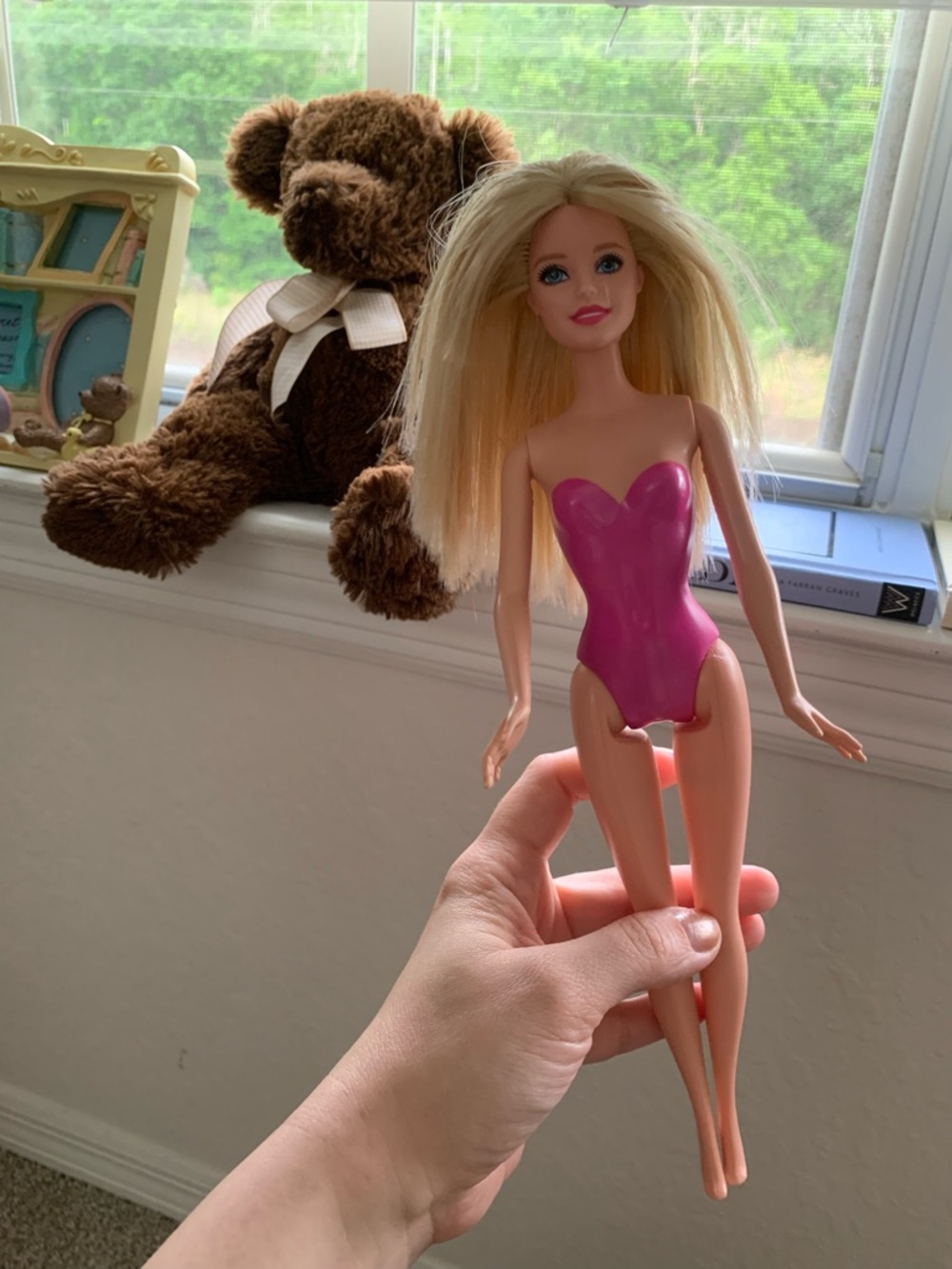 Mattel Barbie Doll with Hot Pink Swimsuit